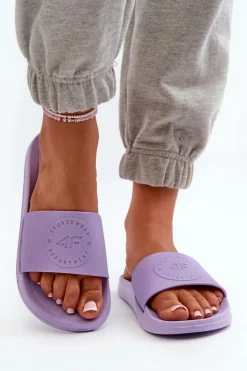 Best 4F Damskie Klapki MM00FFLIF045-52S Fioletowe Fioletowy