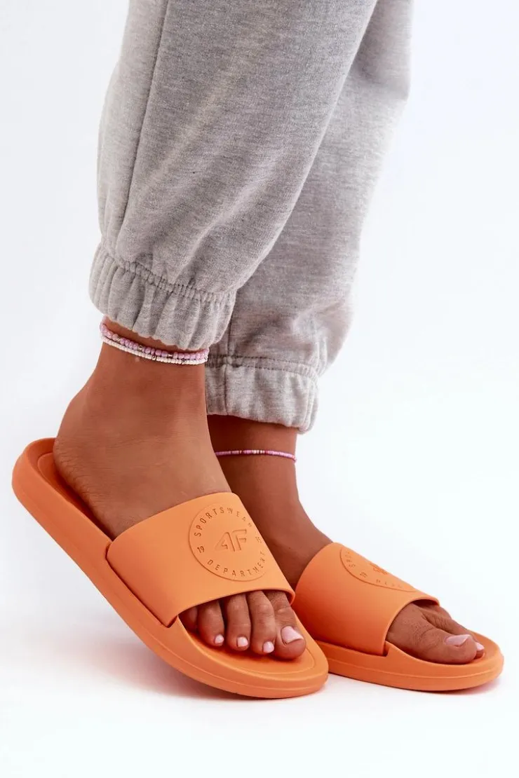 Clearance 4F Damskie Klapki MM00FFLIF045-70S Pomarańczowe Pomarańczowy