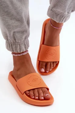 Clearance 4F Damskie Klapki MM00FFLIF045-70S Pomarańczowe Pomarańczowy