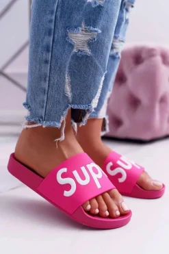 Damskie Boto Damskie Klapki Fuksja Super Losaria