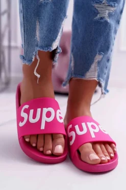 Damskie Boto Damskie Klapki Fuksja Super Losaria