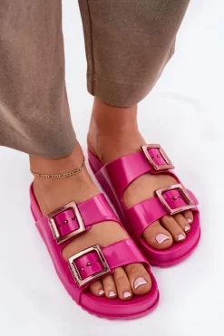 Best ZAXY Damskie Klapki Gładkie Pachnące NN285093 Fuksja Różowy