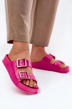 Best ZAXY Damskie Klapki Gładkie Pachnące NN285093 Fuksja Różowy