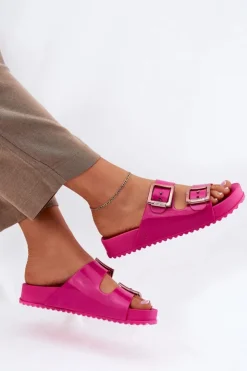 Best ZAXY Damskie Klapki Gładkie Pachnące NN285093 Fuksja Różowy