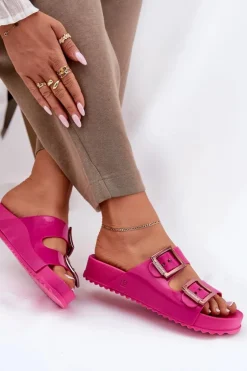 Best ZAXY Damskie Klapki Gładkie Pachnące NN285093 Fuksja Różowy