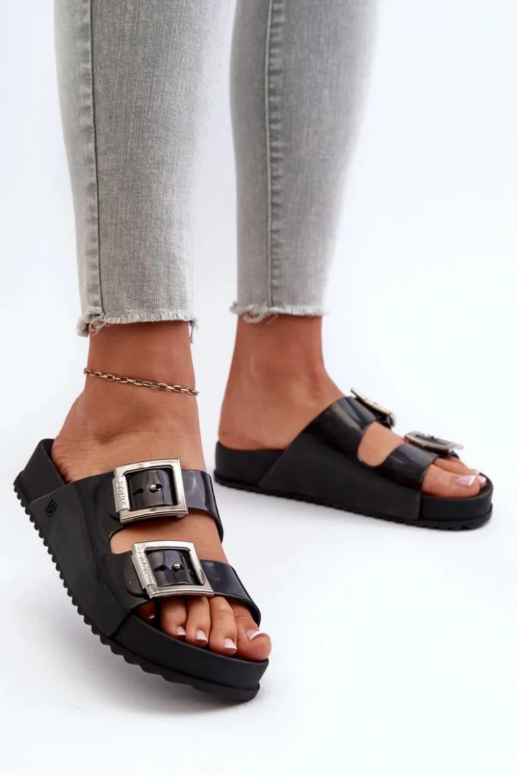 ZAXY Klapki Damskie Klasyczne*Damskie Klapki Gładkie HH285157 Czarne