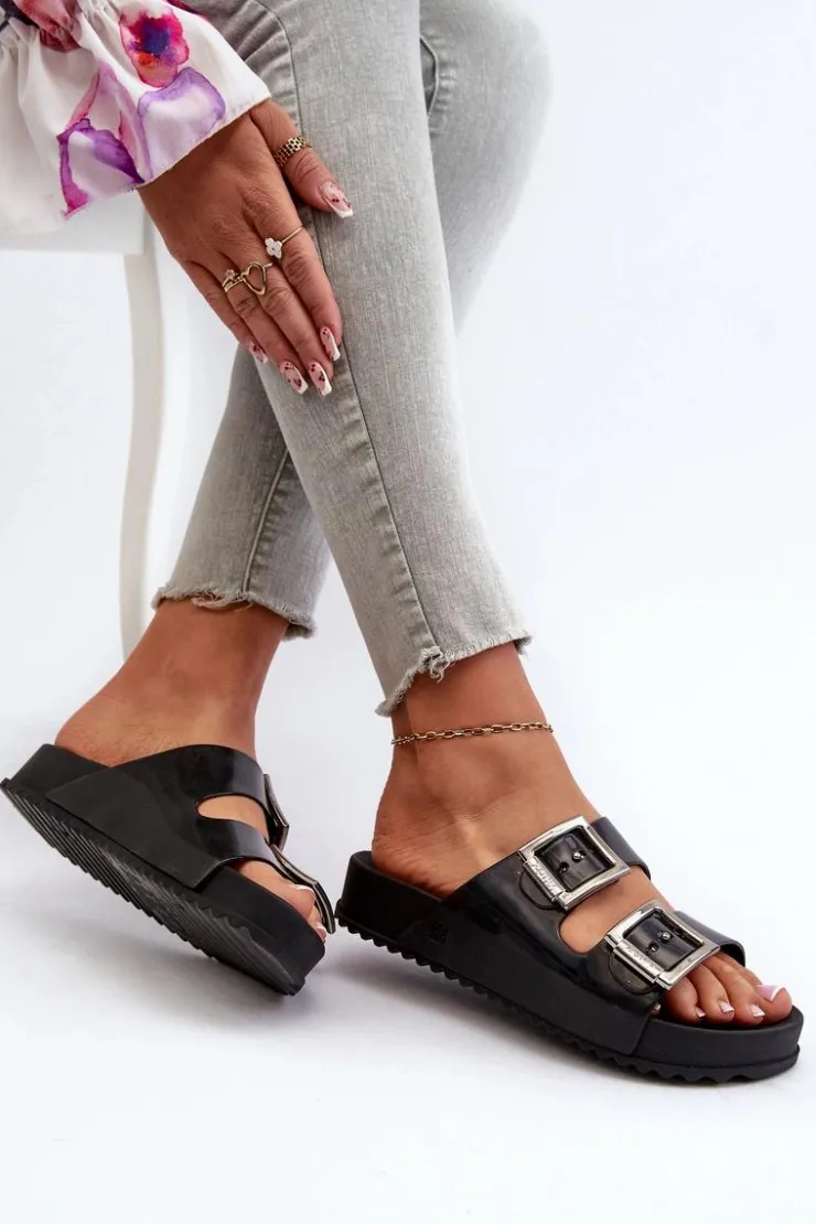 ZAXY Klapki Damskie Klasyczne*Damskie Klapki Gładkie HH285157 Czarne