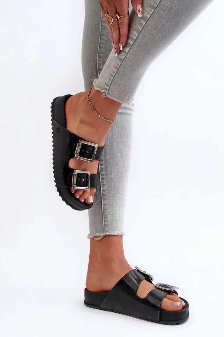 ZAXY Klapki Damskie Klasyczne*Damskie Klapki Gładkie HH285157 Czarne