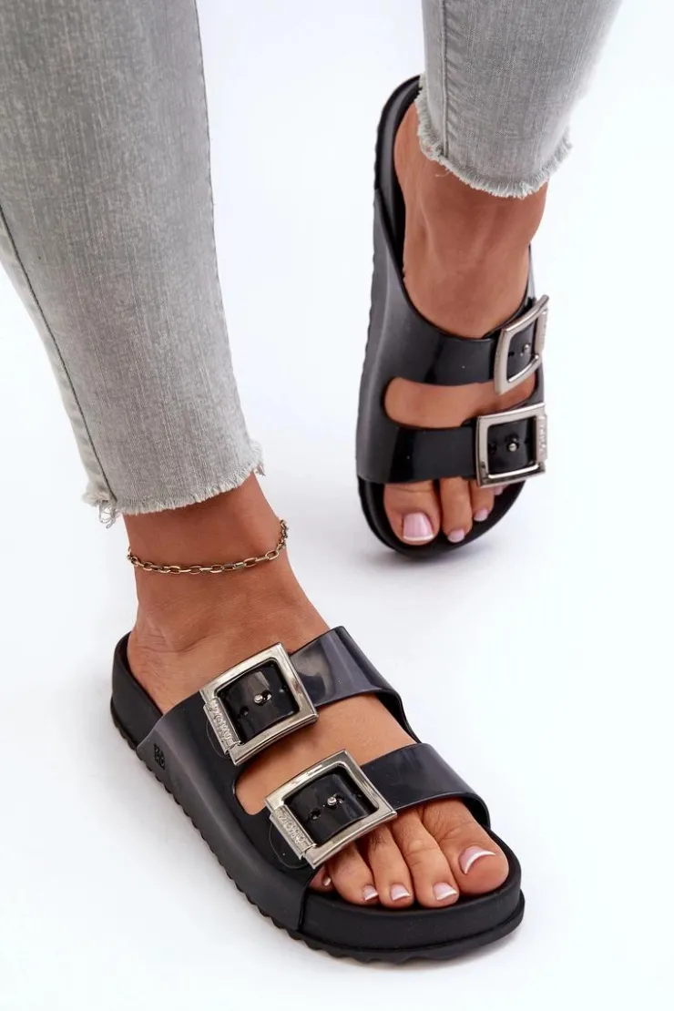 ZAXY Klapki Damskie Klasyczne*Damskie Klapki Gładkie HH285157 Czarne