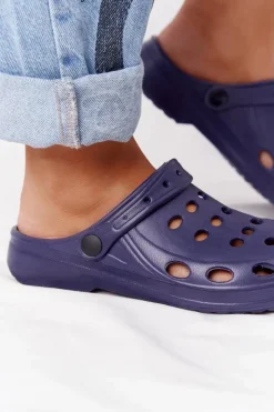 Damskie Boto Damskie Klapki Granatowe Piankowe EVA