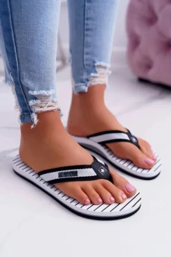 Discount Big Star Shoes Damskie Klapki Japonki Big Star DD274A251 Czarne