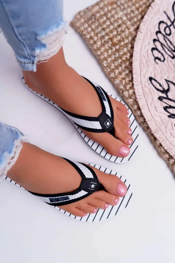 Discount Big Star Shoes Damskie Klapki Japonki Big Star DD274A251 Czarne