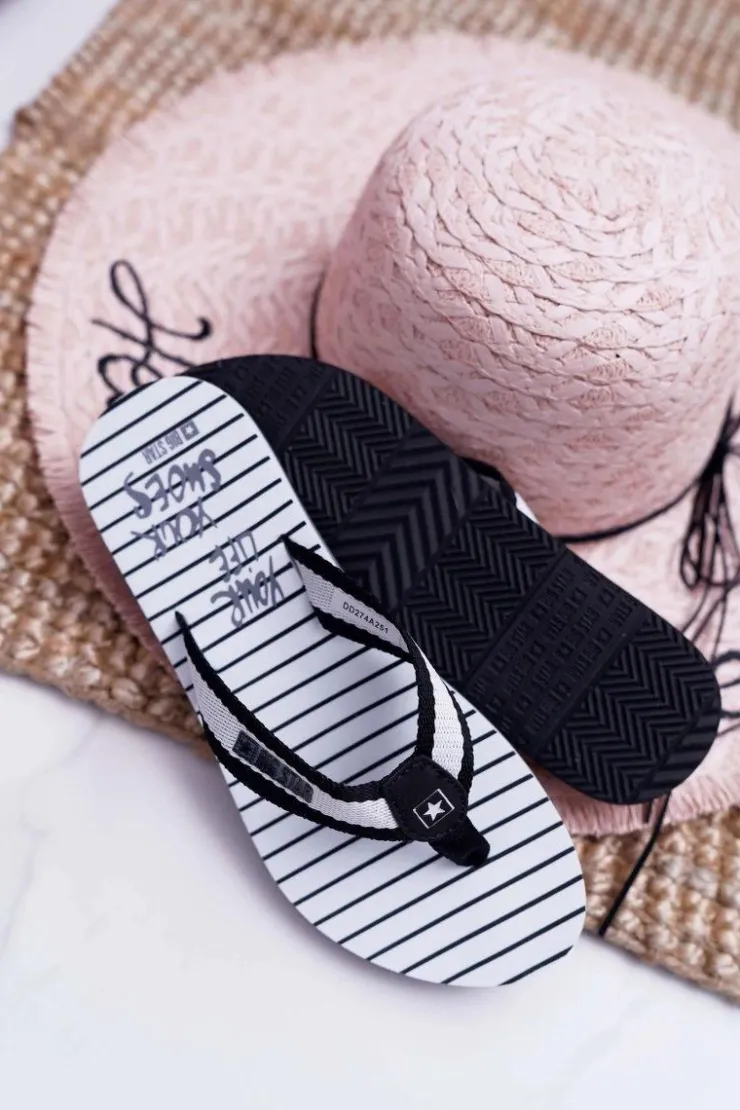 Discount Big Star Shoes Damskie Klapki Japonki Big Star DD274A251 Czarne