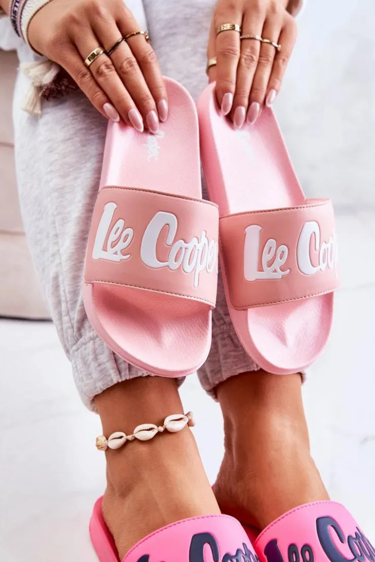 Lee Cooper Klapki Damskie Klasyczne*Damskie Klapki LCW-22-42-0998 Różowe