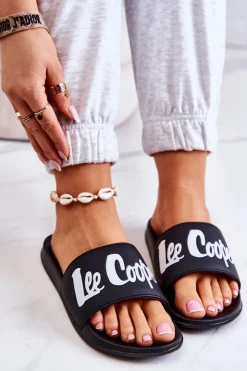 Sale Lee Cooper Damskie Klapki LCW-22-42-1004 Czarne