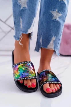 Damskie Boto Damskie Klapki Multi Opalizujące Nice