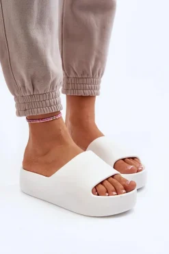 Damskie Boto Damskie Klapki Na Grubej Podeszwie Białe Oreithano