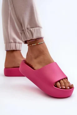 Damskie Boto Damskie Klapki Na Grubej Podeszwie Fuksja Oreithano