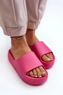 Damskie Boto Damskie Klapki Na Grubej Podeszwie Fuksja Oreithano