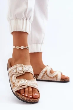 Boto Klapki Korkowe|Klapki Damskie Klasyczne*Damskie Klapki Na Korkowej Podeszwie Beżowe Fannea