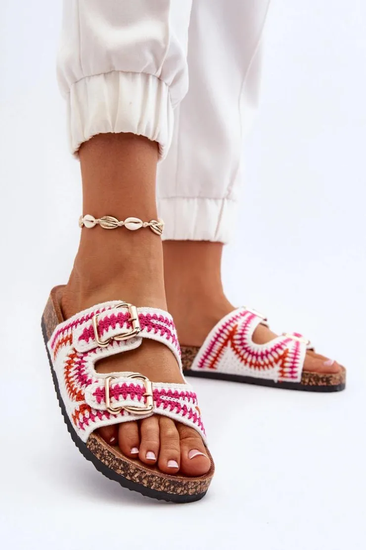 Boto Klapki Korkowe|Klapki Damskie Klasyczne*Damskie Klapki Na Korkowej Podeszwie Białe Fannea Biały