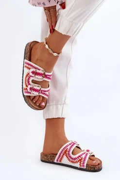 Boto Klapki Korkowe|Klapki Damskie Klasyczne*Damskie Klapki Na Korkowej Podeszwie Białe Fannea Biały