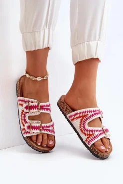 Boto Klapki Korkowe|Klapki Damskie Klasyczne*Damskie Klapki Na Korkowej Podeszwie Białe Fannea Biały