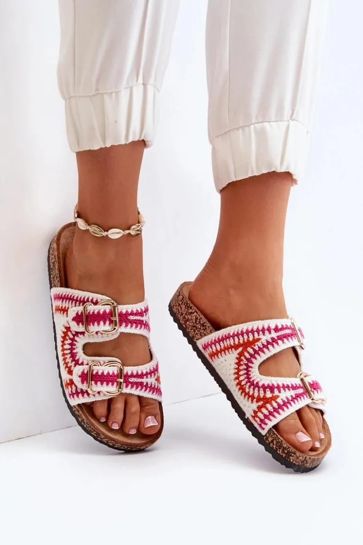 Boto Klapki Korkowe|Klapki Damskie Klasyczne*Damskie Klapki Na Korkowej Podeszwie Białe Fannea Biały