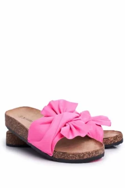 Boto Klapki Korkowe|Klapki Damskie Klasyczne*Damskie Klapki Na Korku Kokardki Fuksja Felis