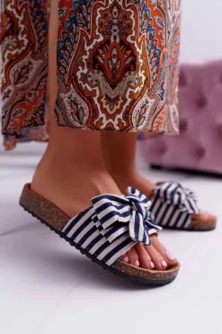 Boto Klapki Korkowe|Klapki Damskie Klasyczne*Damskie Klapki Na Korku Kokarda Marynarskie Myrtens