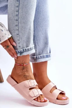 Boto Klapki Na Platformie*Damskie Klapki Na Platformie Różowe Vertigo