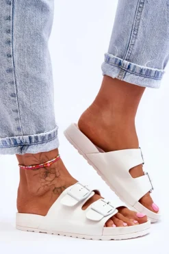 Clearance Boto Damskie Klapki Na Platformie Białe Vertigo