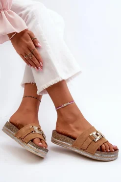 Damskie Boto Damskie Klapki Na Platformie Z Ozdobą Camel Vapireta