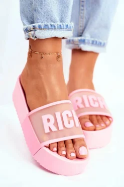 Boto Klapki Sportowe|Klapki Na Platformie*Damskie Klapki Na Platformie Różowe RICH