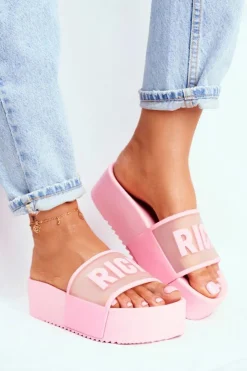 Boto Klapki Sportowe|Klapki Na Platformie*Damskie Klapki Na Platformie Różowe RICH