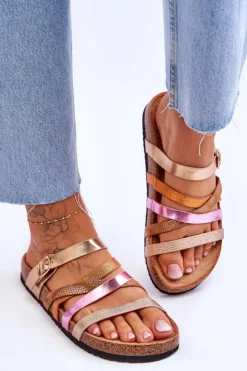 Boto Klapki Na Platformie|Klapki Damskie Klasyczne*Damskie Klapki Na Platformie Z Paskami Złote Clover