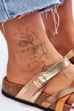 Boto Klapki Na Platformie|Klapki Damskie Klasyczne*Damskie Klapki Na Platformie Z Paskami Złote Clover