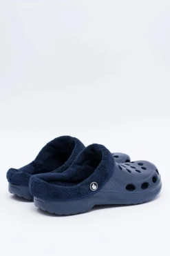 Discount Boto Damskie Klapki Ocieplane Granatowe Kroksy EVA