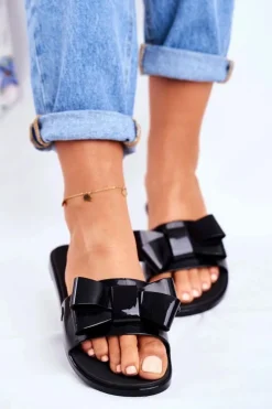 Hot ZAXY Damskie Klapki Pachnące Gumowe Czarne FF285014