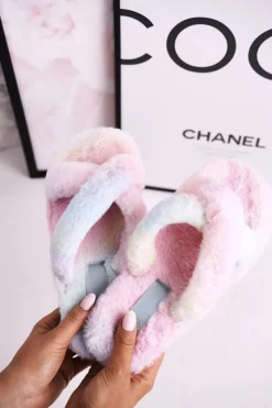 Online Boto Damskie Klapki Papcie Futrzane Kolorowe Cozy Time