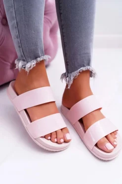 Outlet Boto Damskie Klapki Różowe Viane