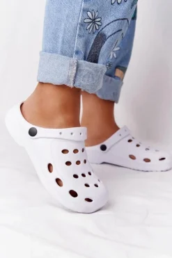 Damskie Boto Damskie Klapki Sandały Na Basen Białe Piankowe EVA