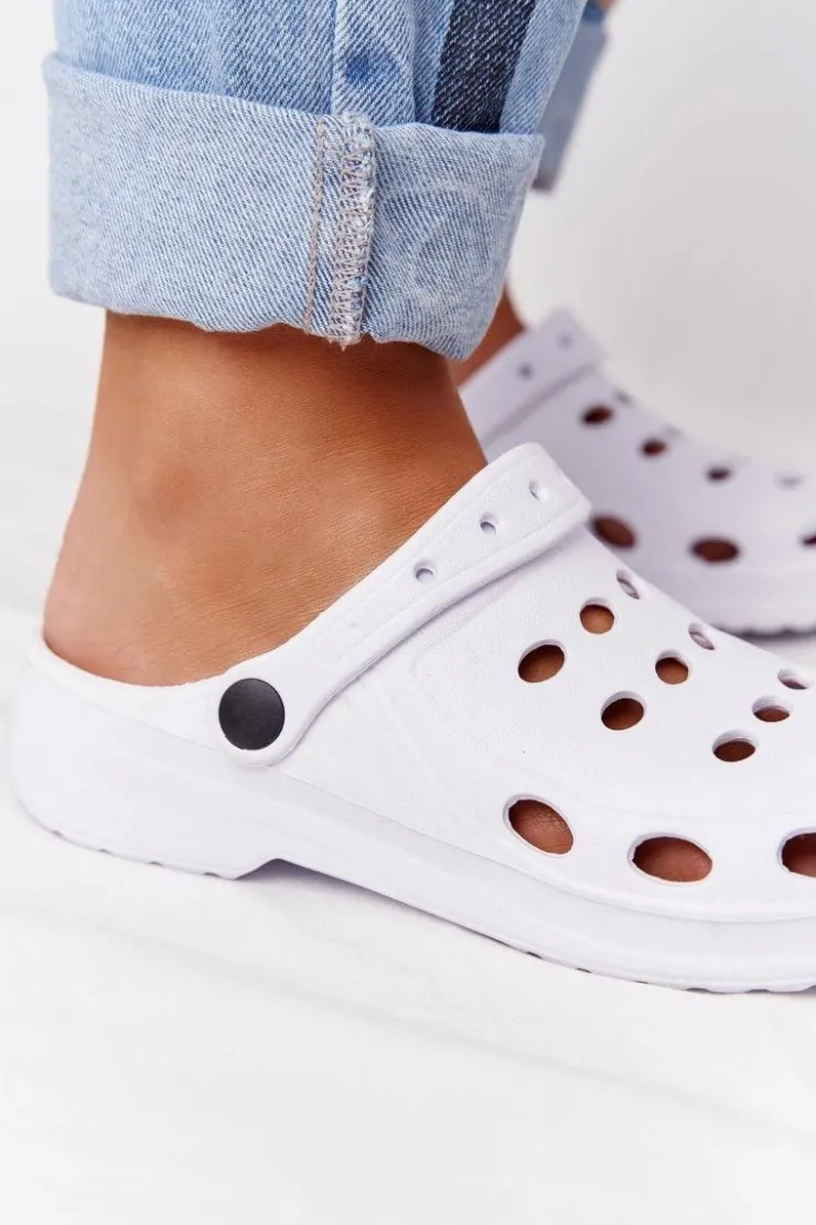 Damskie Boto Damskie Klapki Sandały Na Basen Białe Piankowe EVA