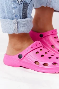 Boto Klapki Damskie Klasyczne*Damskie Klapki Sandały Na Basen Różowe Piankowe EVA Różowy