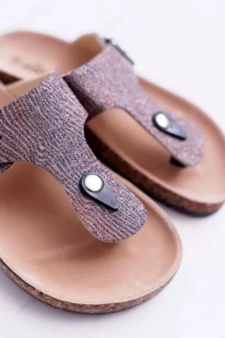 Boto Klapki Damskie Japonki*Damskie Klapki Szare Japonki Baisan