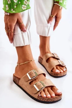 Damskie Boto Damskie Klapki Wsuwane Beżowe Misandei