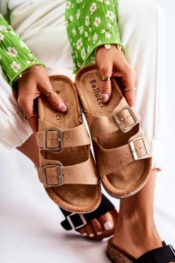 Damskie Boto Damskie Klapki Wsuwane Beżowe Misandei