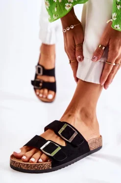 Damskie Boto Damskie Klapki Wsuwane Czarne Misandei