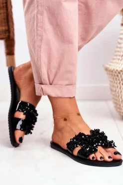 Damskie Boto Damskie Klapki Z Cyrkoniami Swallow