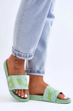 Boto Klapki Sportowe|Klapki Basenowe*Damskie Klapki Z Emotikonami Zielone Cosette